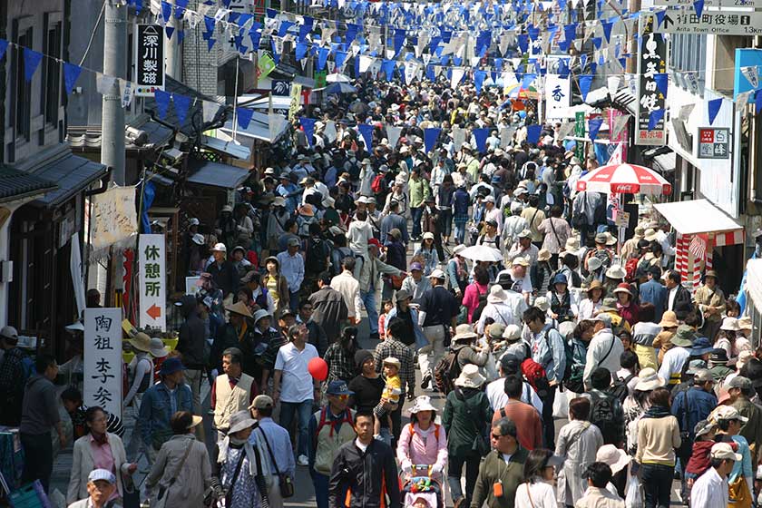 有田陶器市の様子