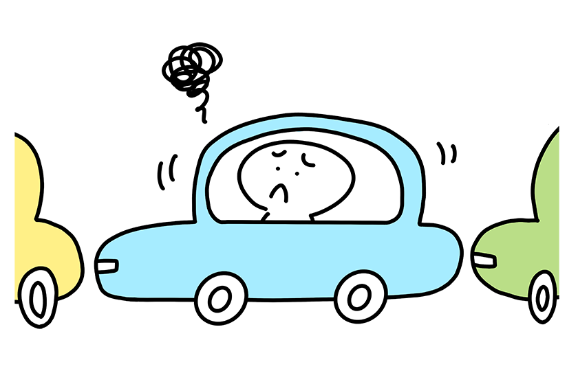 駐車場探しで時間を消費してしまうイメージ